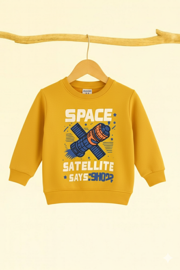 Boys space yellow sweatshirt