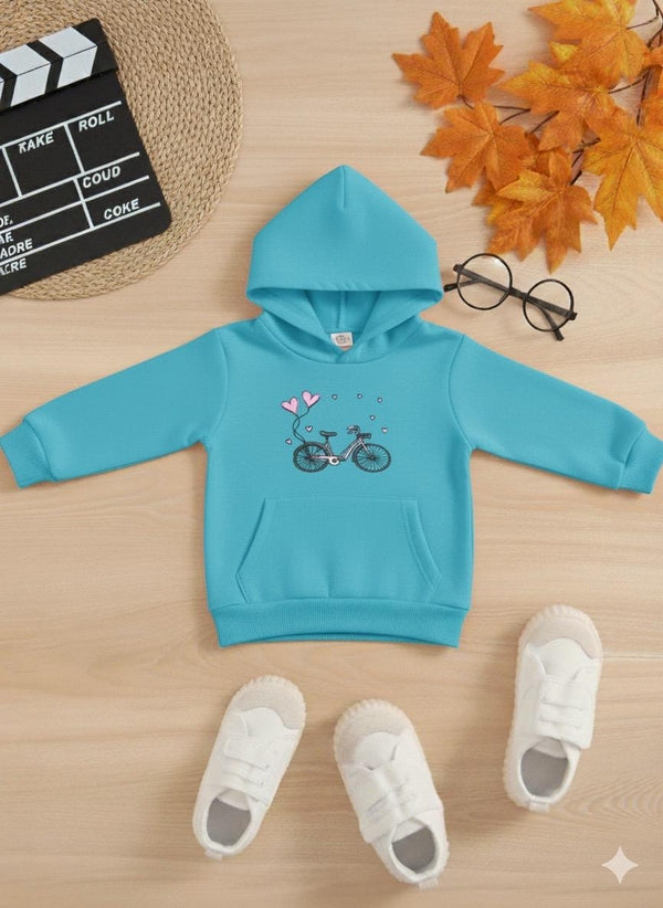 Heart cycle girl hoodie