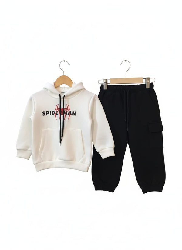 Spider print hoodie & jogger set boys